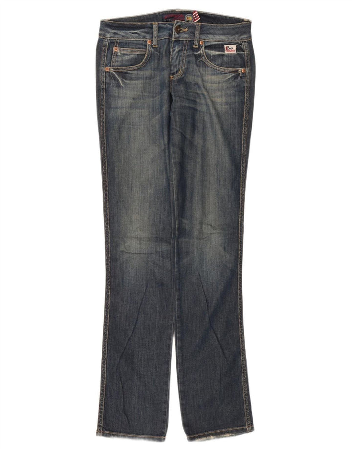 Calça jeans reta feminina Roy Rogers W30 L33 azul marinho
