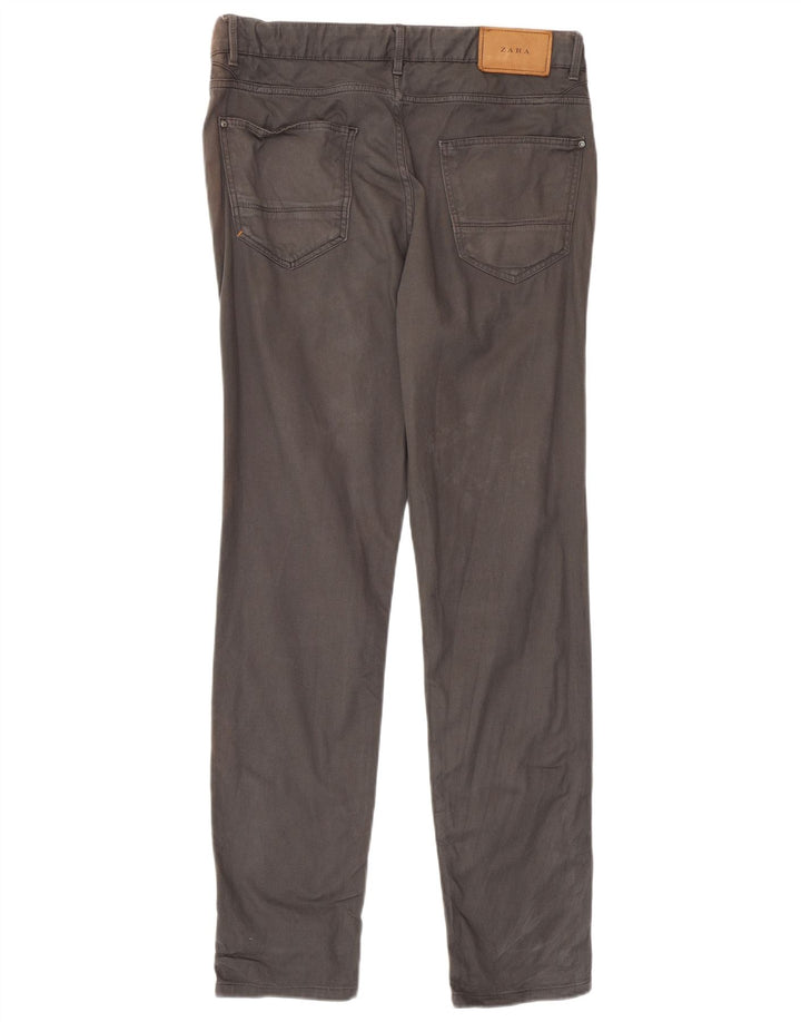 Zara Mens Slim Calça Casual EU 40 Médio W31 L32 Cinza