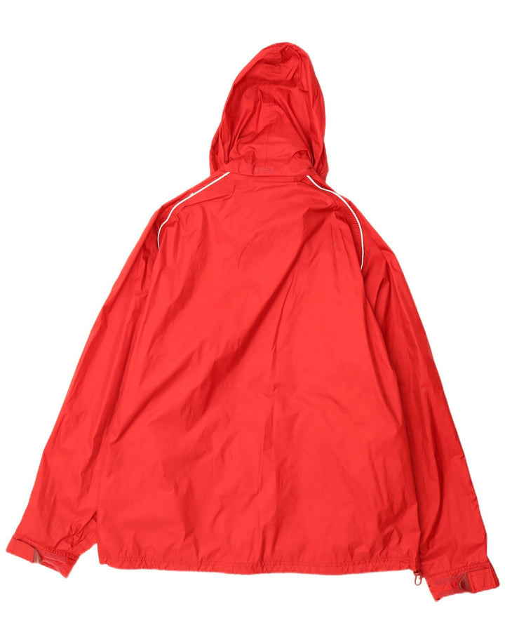 Jaqueta de chuva masculina Adidas com capuz UK 44/46 grande poliamida vermelha