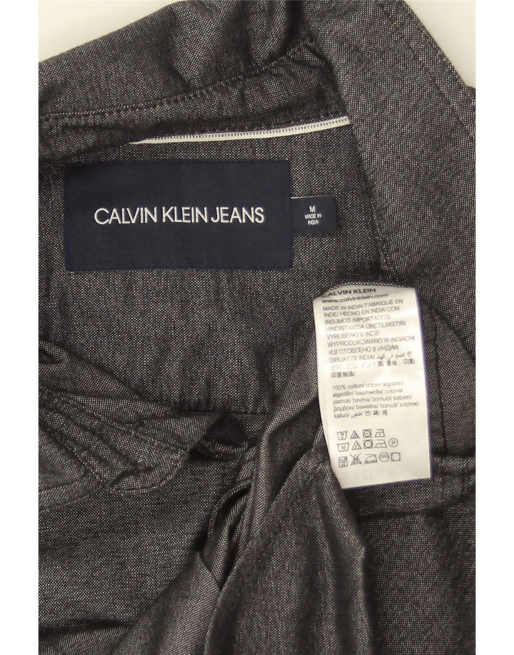 Camisa masculina Calvin Klein Jeans cinza médio algodão