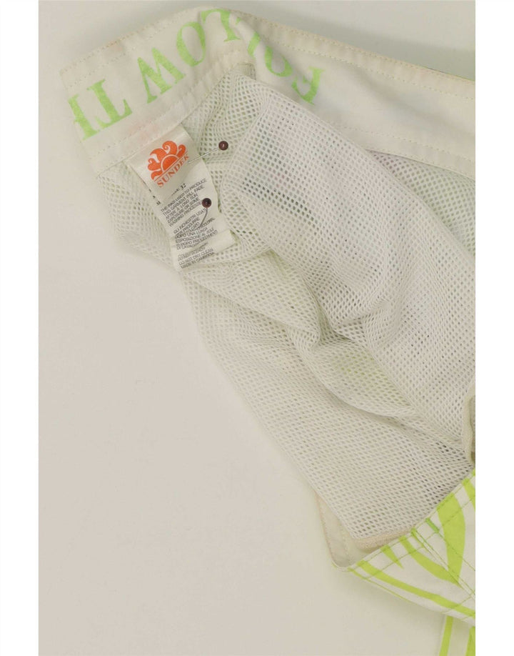 Shorts de natação masculino Sundek poliéster floral verde médio