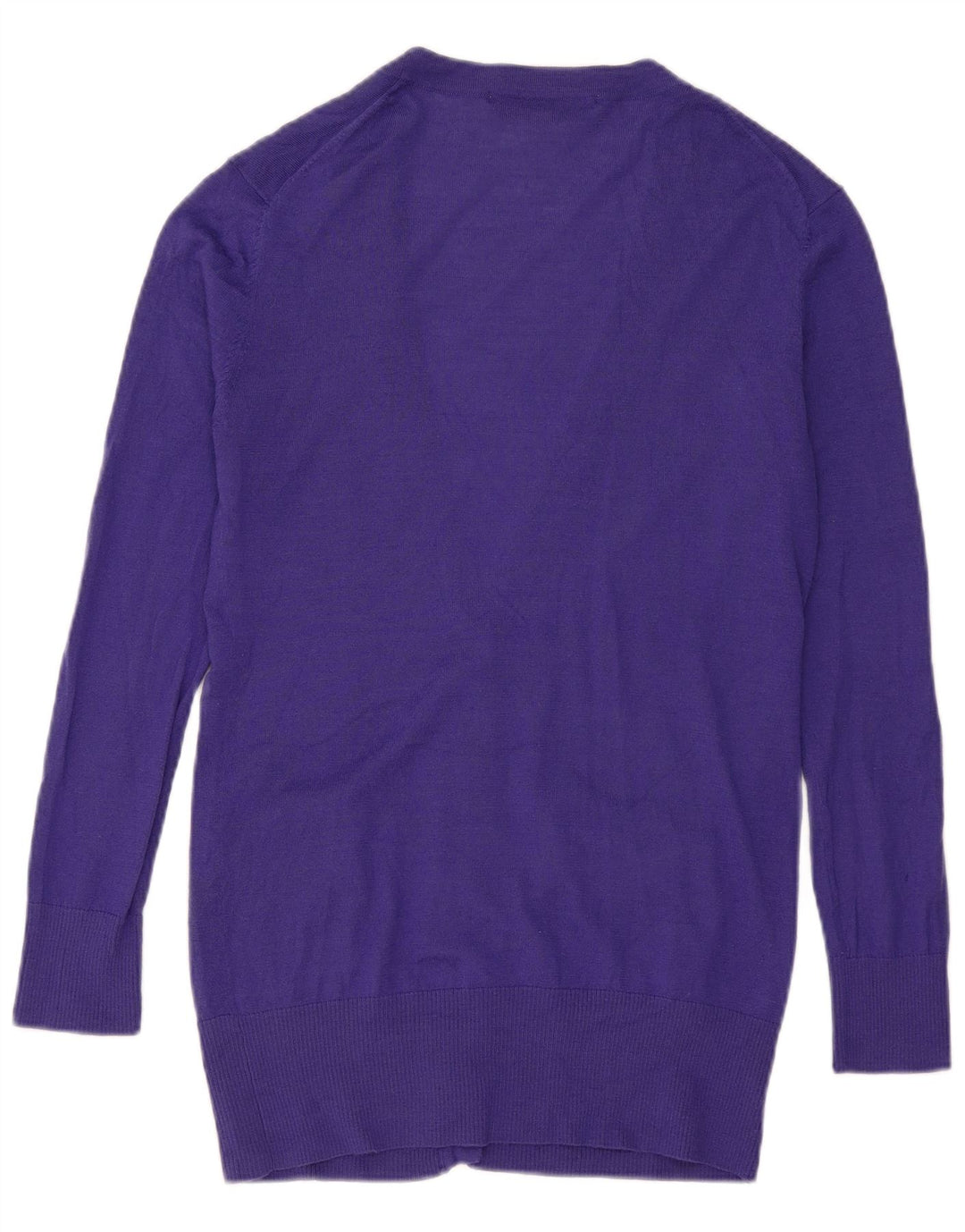 Suéter Cardigan Feminino Longline French Connection Reino Unido 12 Roxo Médio