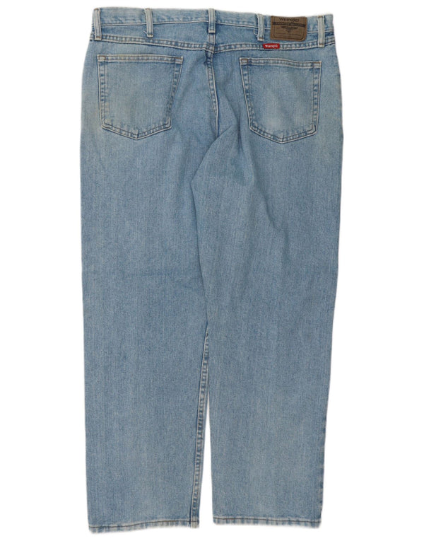 Wrangler Calça jeans masculina relaxada e reta W38 L29 algodão azul