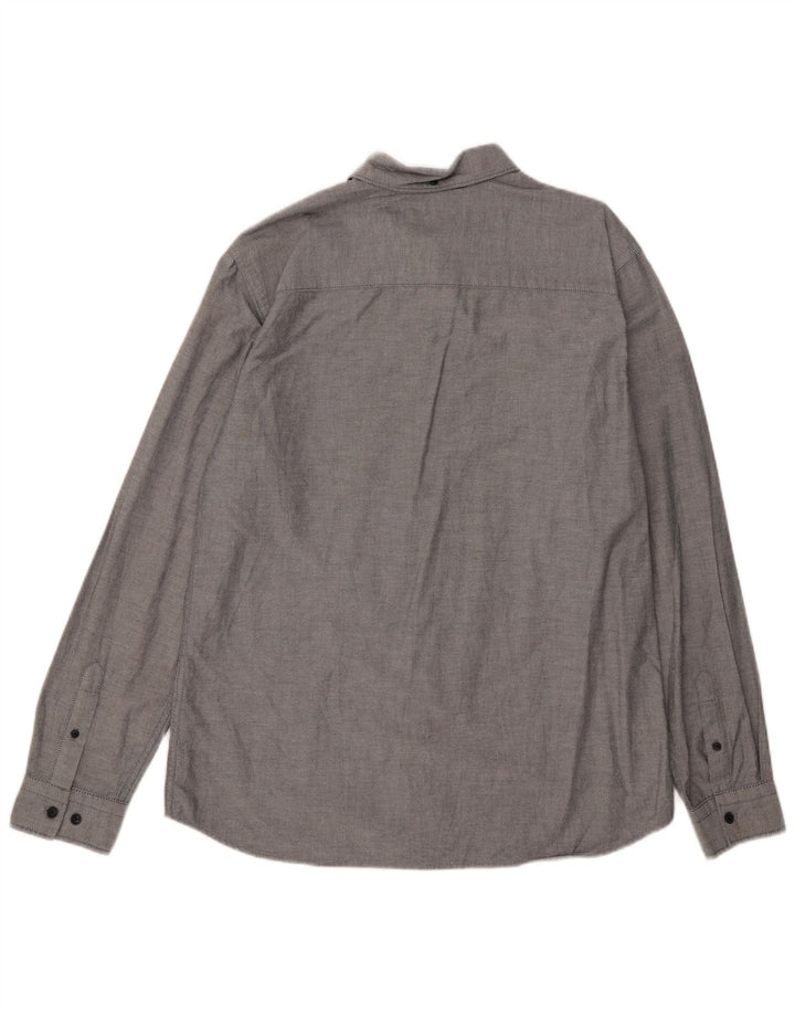 Camisa masculina slim fit Jack & Jones XL algodão cinza