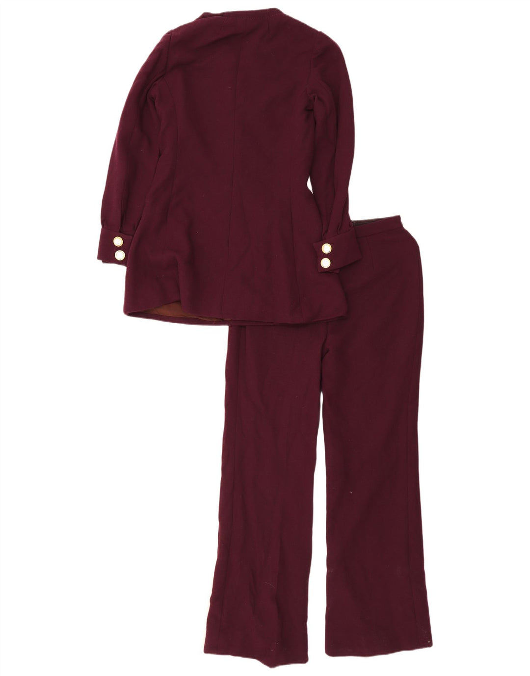 Terno feminino vintage de 2 peças IT 44 médio W24 L29 roxo