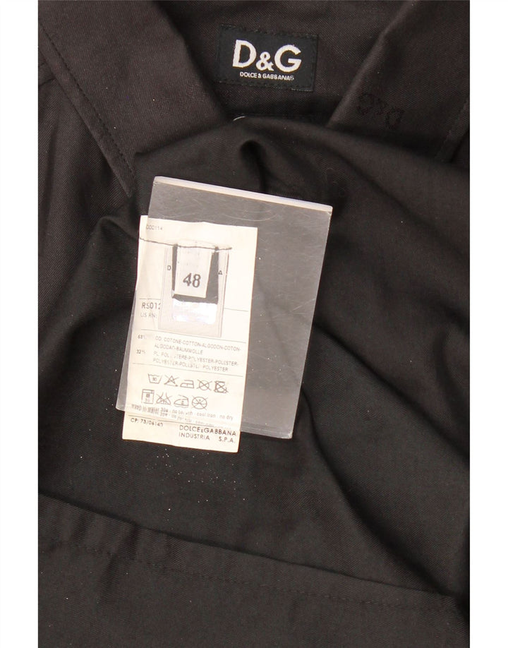 Camisa masculina DOLCE & GABBANA IT 48 algodão preto médio