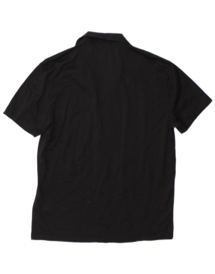 Camisa masculina de manga curta Reiss grande algodão preto