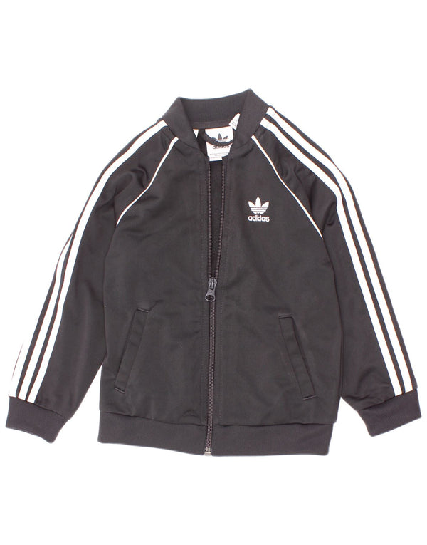 Casaco de treino Adidas Boys 2-3 anos preto poliéster
