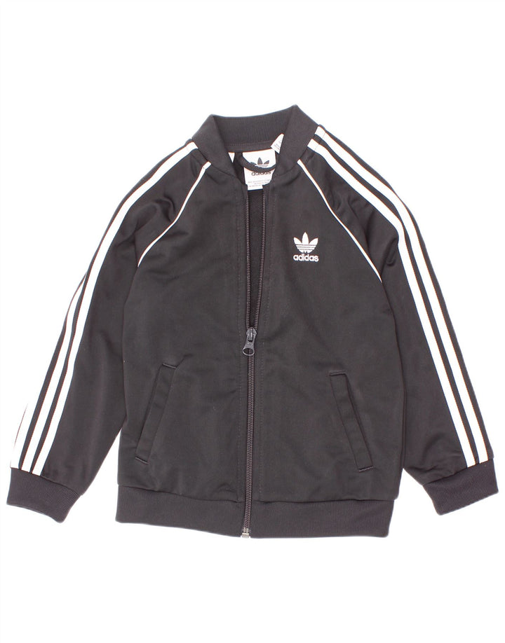 Casaco de treino Adidas Boys 2-3 anos preto poliéster