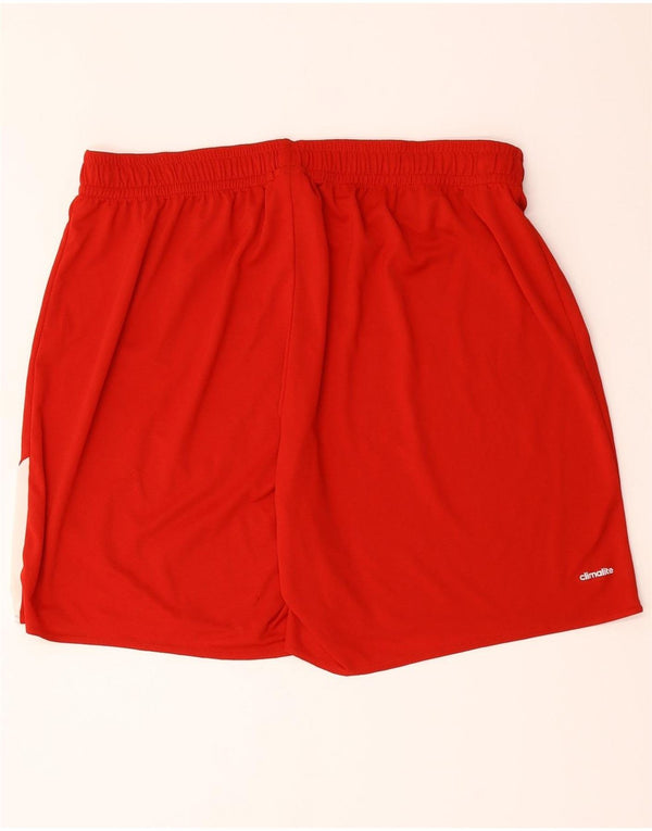 Adidas Masculino Climalite Sport Shorts 2XL Vermelho Colorblock Poliéster