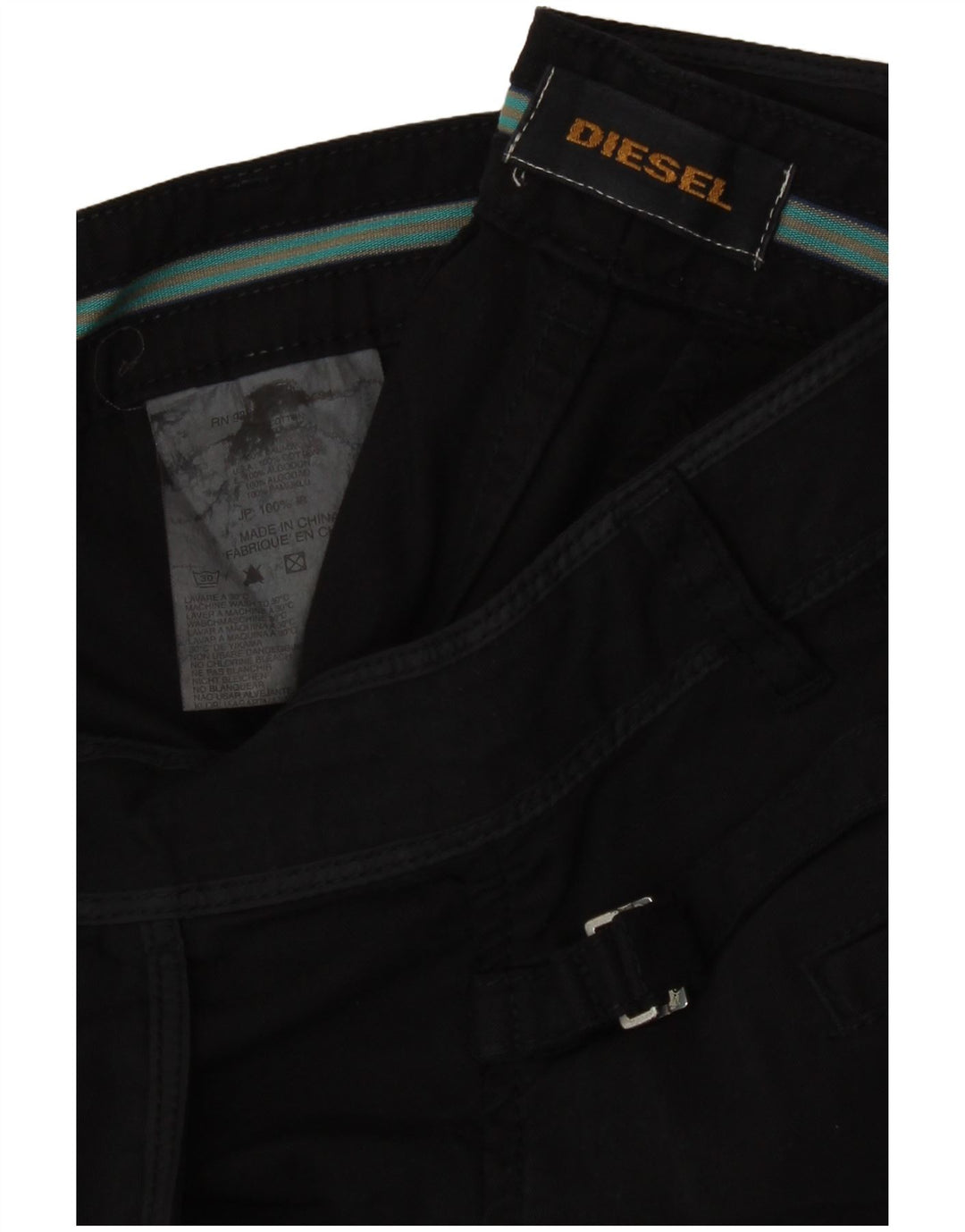 Calça Capri Feminina Diesel W34 L22 Algodão Preto
