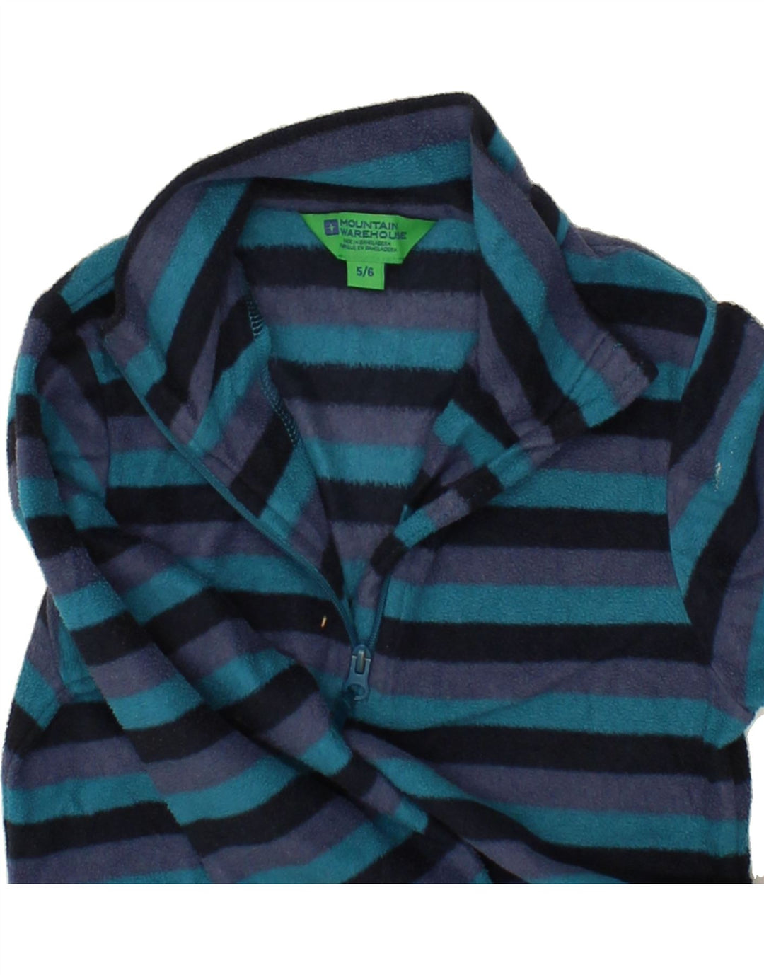 MOUNTAIN WAREHOUSE Girls Zip Neck Fleece Jumper 5-6 Years Multicoloured Vintage Mountain Warehouse and Second-Hand Mountain Warehouse from Messina Hembry 