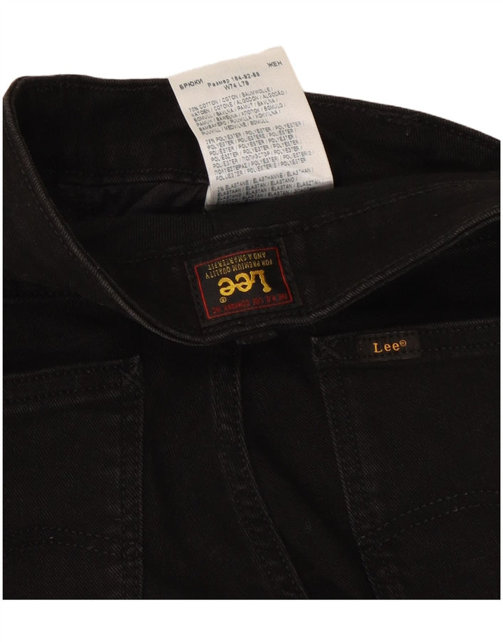 Lee Womens Marion Stretch Slim Jeans W29 L25 Algodão Preto