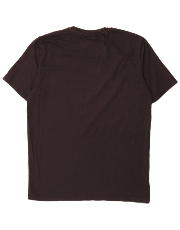 Camiseta masculina gráfica Champion pequena de algodão preto