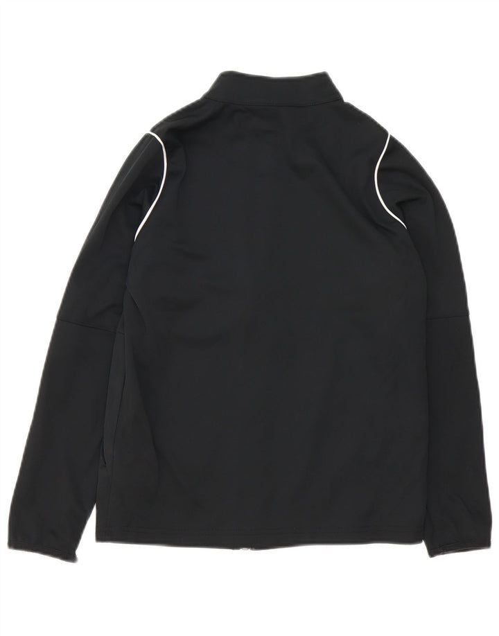 NIKE Meninos Dri Fit Graphic Tracksuit Top Jacket 10-11 Anos Médio Preto