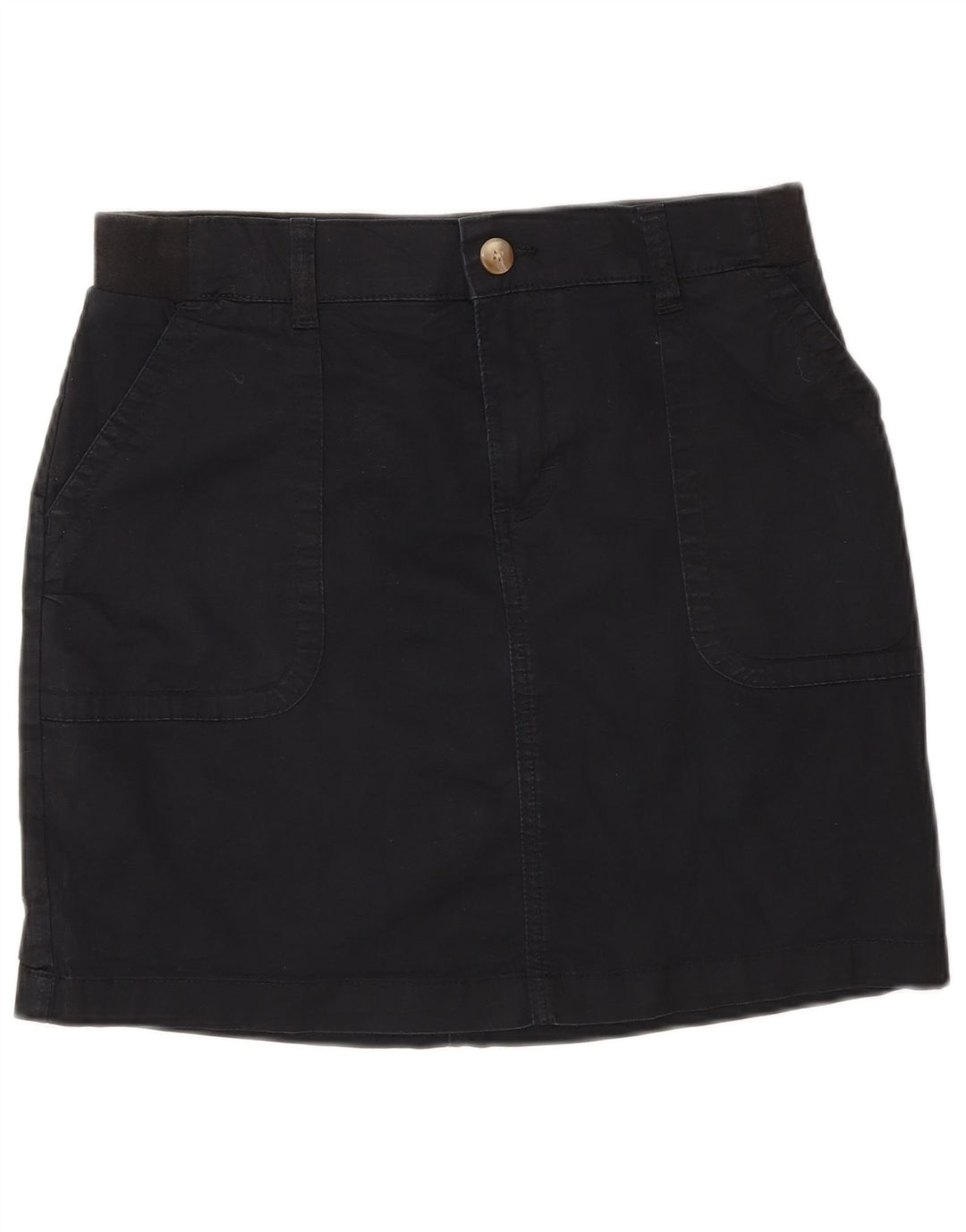 Lee Womens Regular Fit Skort US 8 Médio Algodão Preto