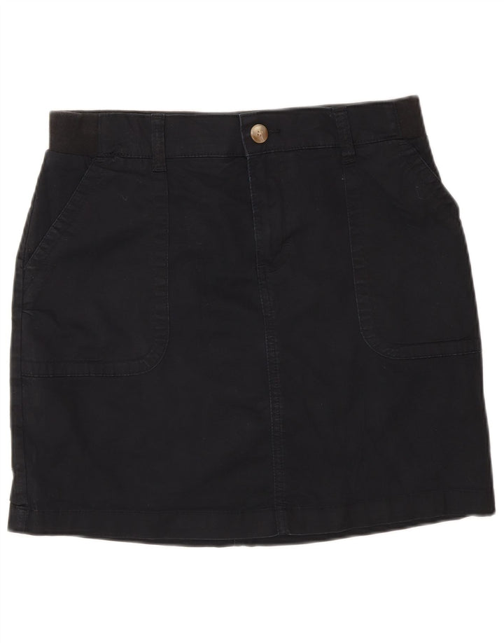Lee Womens Regular Fit Skort US 8 Médio Algodão Preto