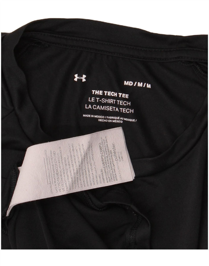 Under Armour Mens Camiseta Top Médio Poliéster Preto
