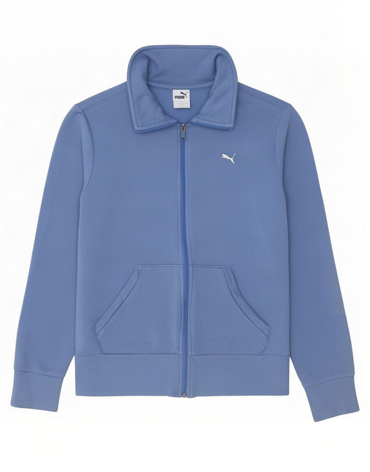 Puma Womens Tracksuit Top Jacket UK 12 Médio Azul