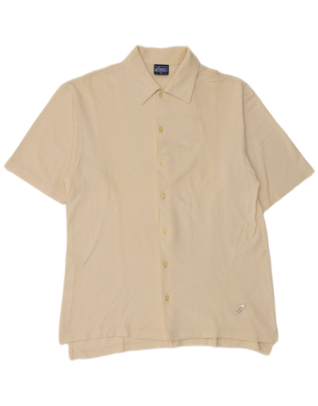 Camisa masculina de manga curta Asics algodão amarelo médio