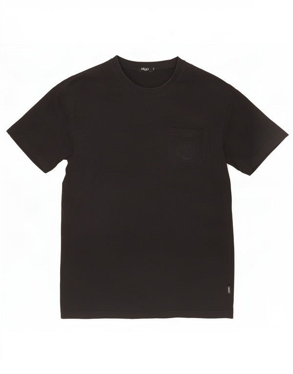 Camiseta masculina Liu Jo top pequeno algodão preto