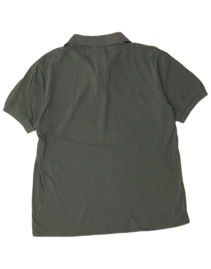 Camisa polo masculina Lacoste tamanho 4 algodão verde médio