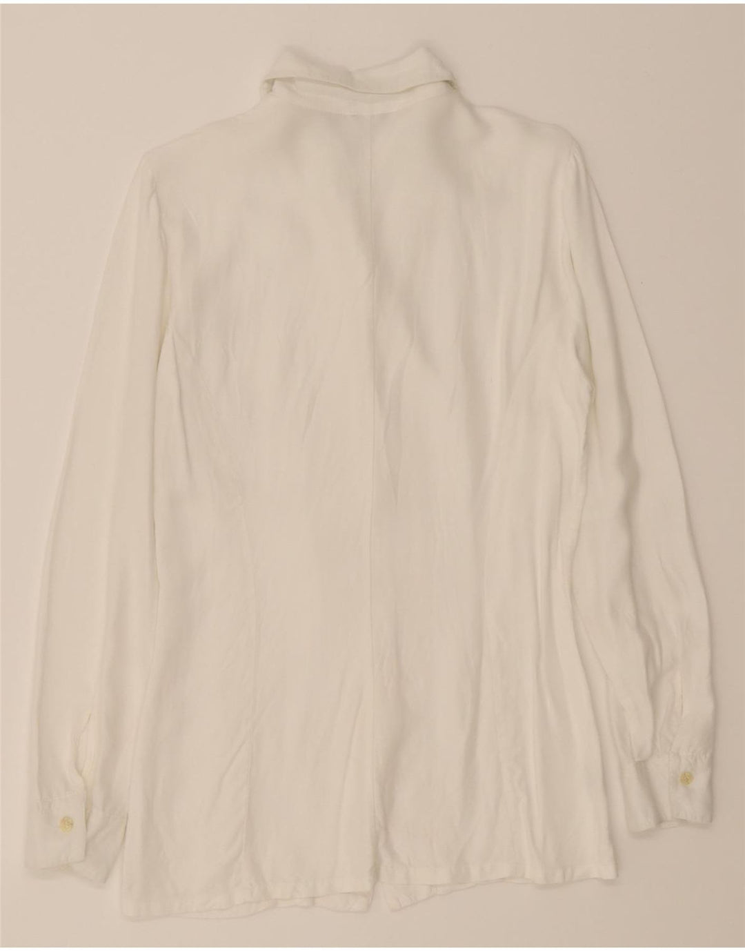 Blusa feminina BENETTON UK 12 viscose branca média