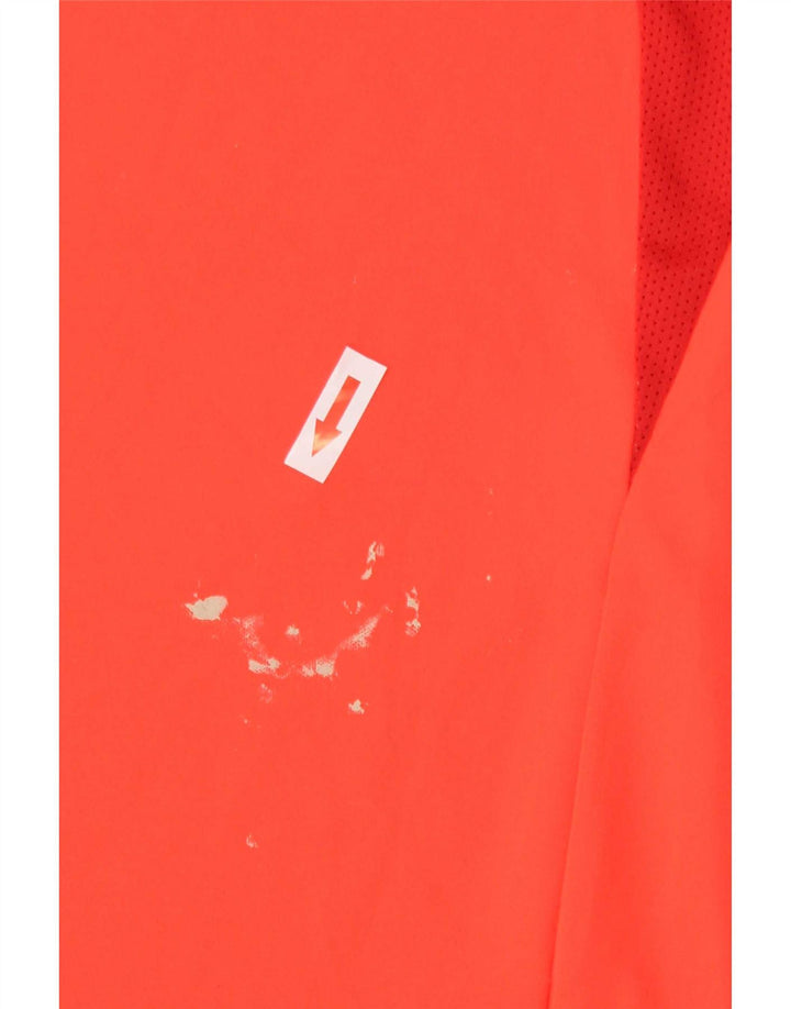 Camiseta gráfica masculina Nike Top médio laranja colorblock poliéster