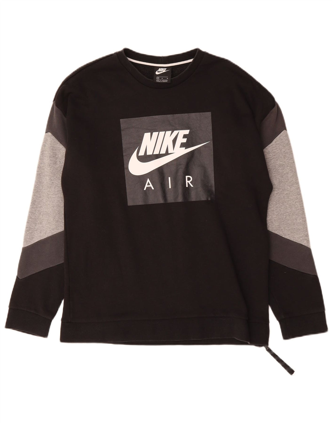 Moletom gráfico masculino Nike Jumper médio preto colorblock