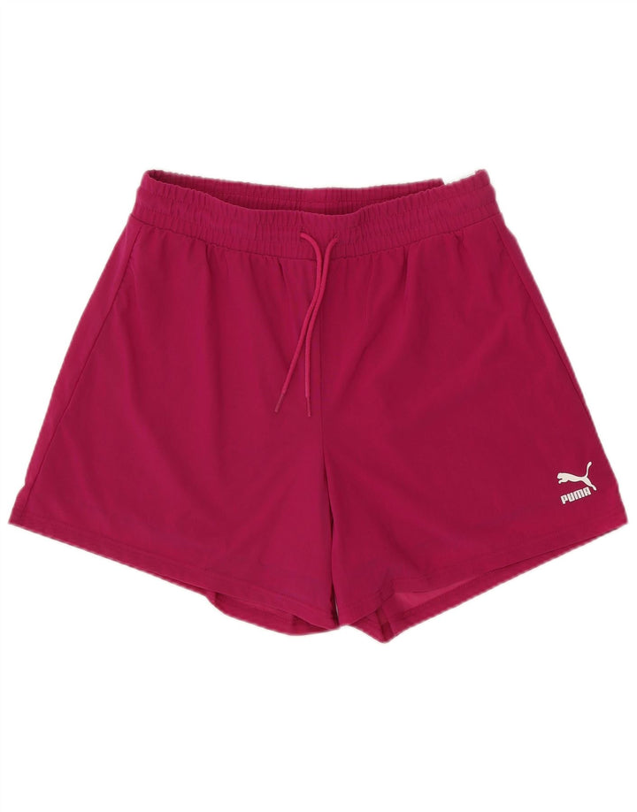 Shorts esportivos femininos Puma UK 14 médio rosa nylon