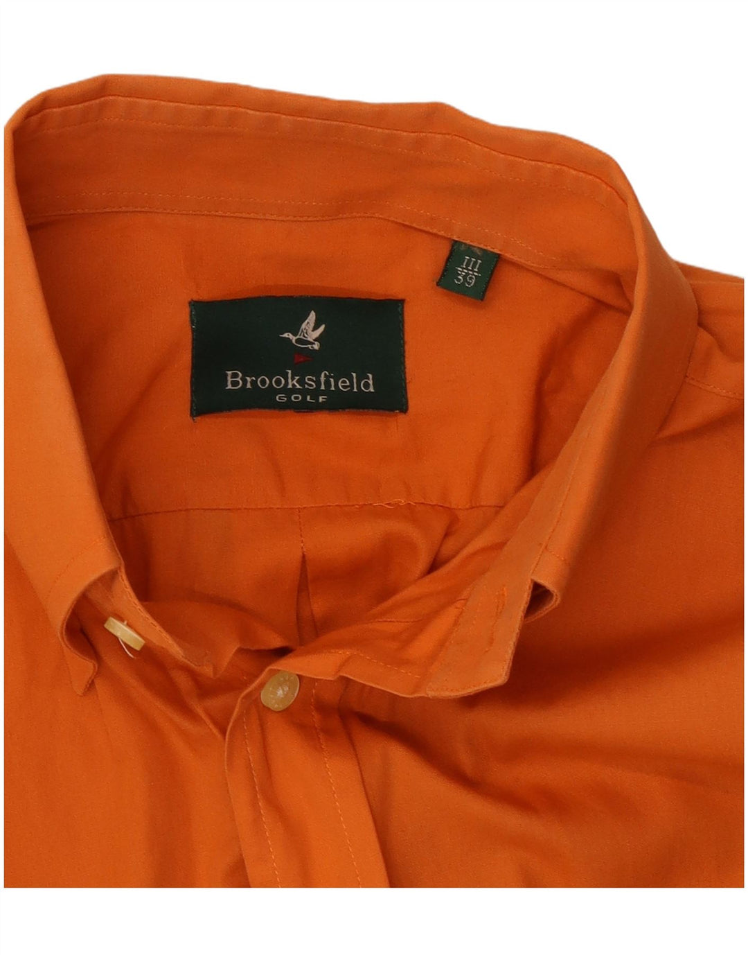 Camisa masculina Brooksfield tamanho 39 algodão laranja médio