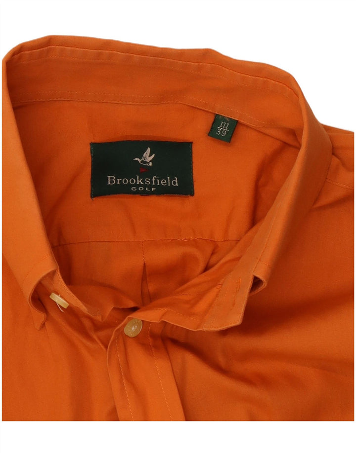 Camisa masculina Brooksfield tamanho 39 algodão laranja médio