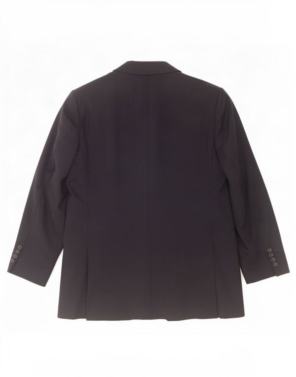 Jaqueta blazer masculina de 2 botões Marks & Spencer Reino Unido 44 XL lã azul marinho
