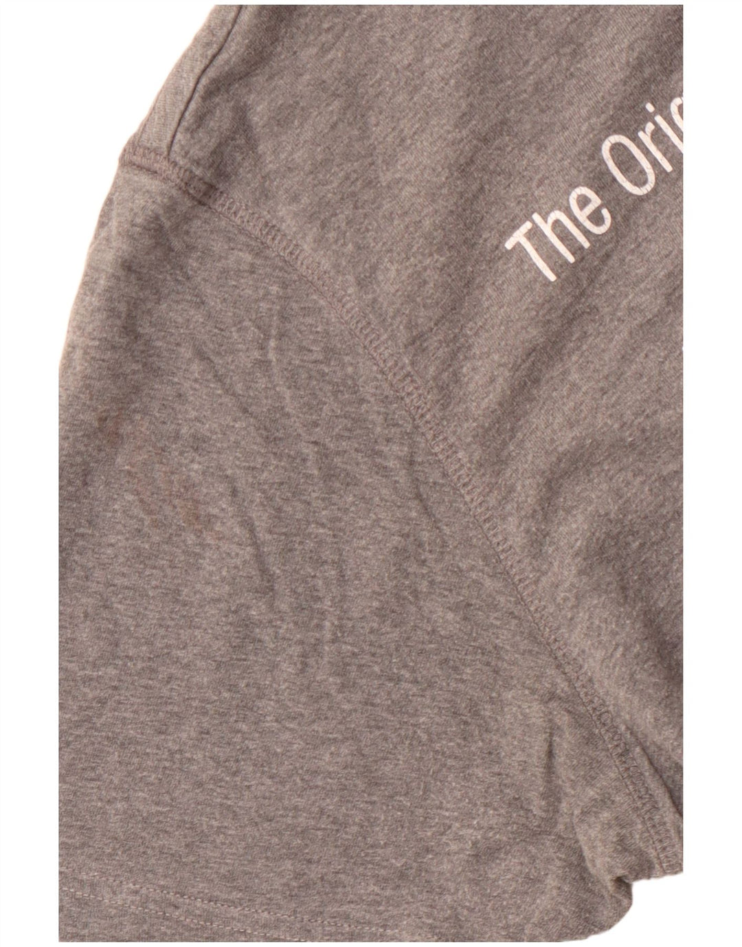 Camiseta feminina WOOLRICH Penn-Rich com estampa gráfica UK 14 grande cinza manchado