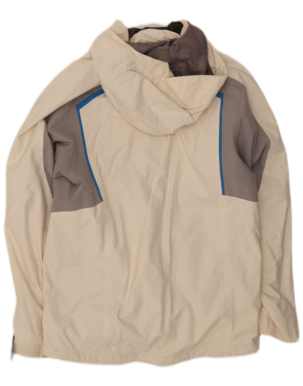 Jaqueta de chuva masculina com capuz The North Face UK 38 Medium White Colourblock Nylon