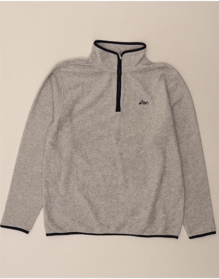 Asics Masculino Zip Neck Fleece Jumper XL Cinza Poliéster
