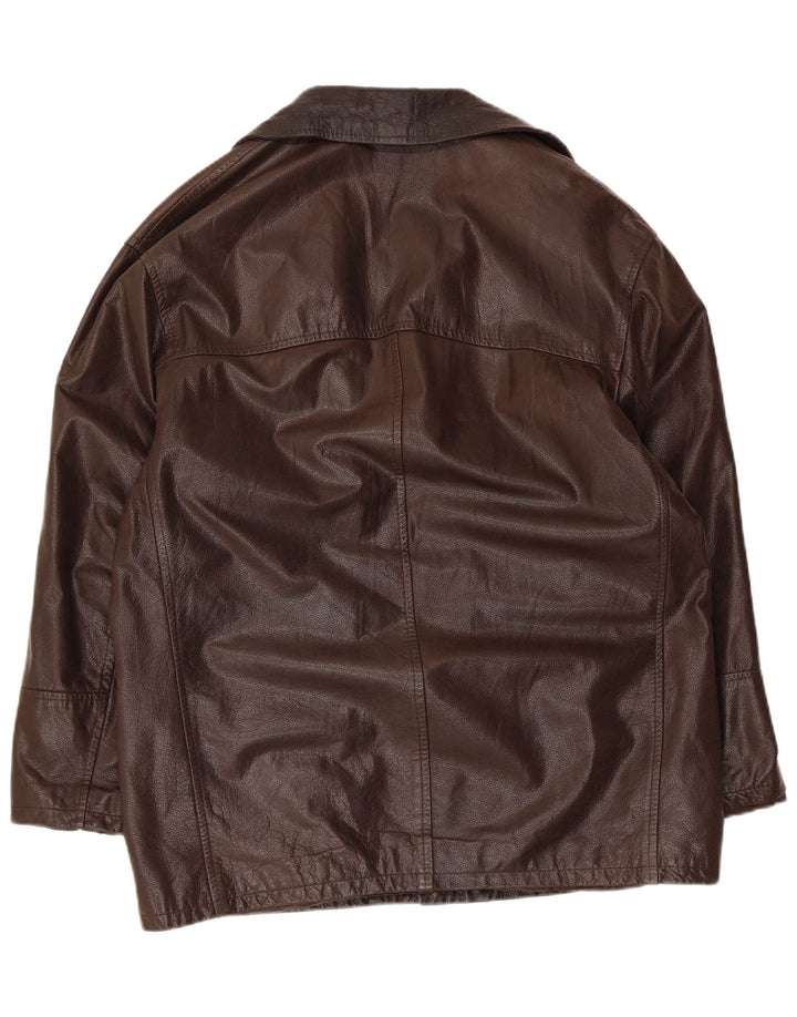 Jaqueta de couro masculina Conbipel IT 50 grande couro marrom
