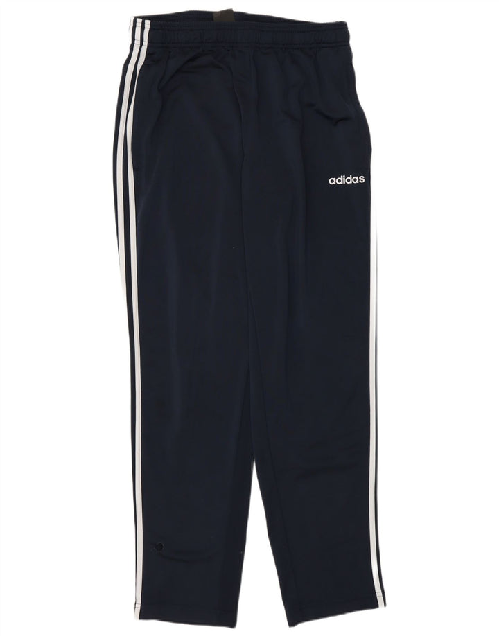 ADIDAS Mens Tracksuit Trousers Medium  Navy Blue Polyester
