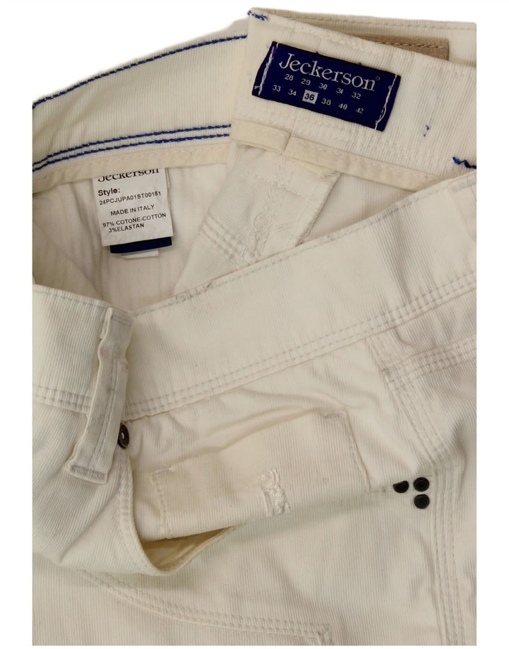 JECKERSON Masculino Slim Calça Casual W36 L31 Algodão Branco