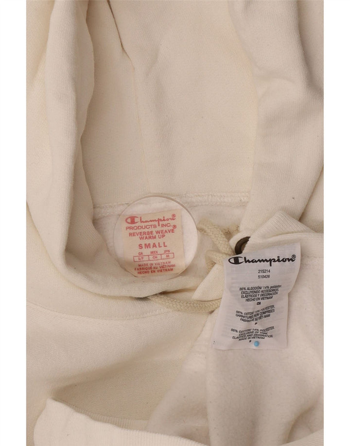 Jumper masculino Champion Reverse Weave com capuz pequeno algodão branco