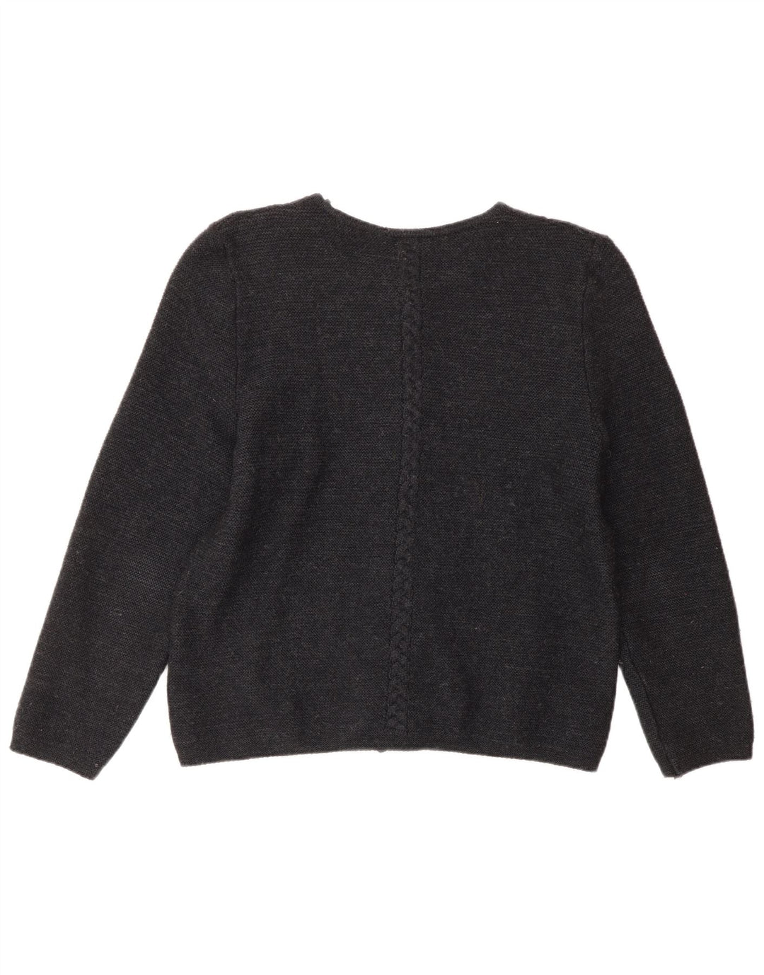 Suéter cardigã feminino KAUFMANN IT 44 lã floral cinza médio