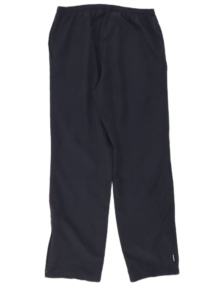 Calça de treino feminina Reebok UK 14 grande poliéster azul marinho