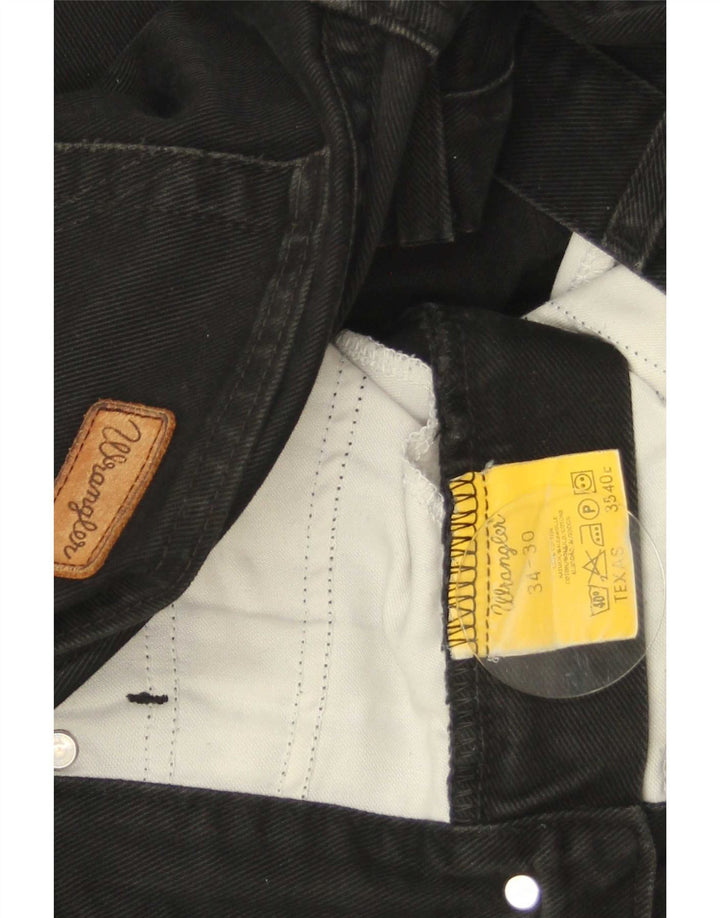 Wrangler Masculino Texas Straight Jeans W34 L30 Algodão Preto