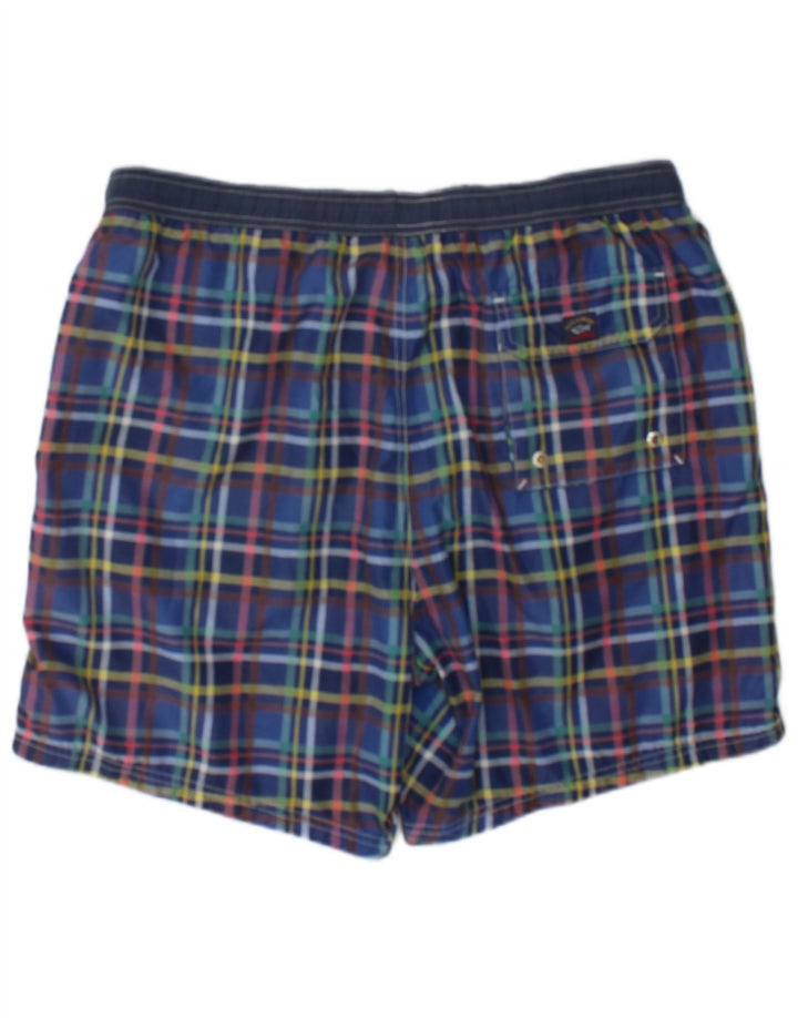 Shorts de natação masculino Paul & Shark Yachting grande xadrez multicolorido