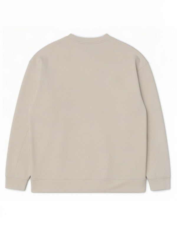 Adidas Womens Oversized Sweatshirt Jumper UK 6 XS Branco Algodão