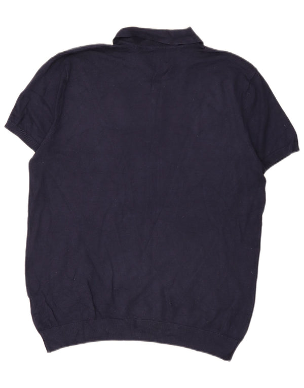 Camisa polo masculina Zara grande viscose azul marinho