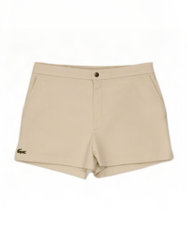 Shorts masculinos Lacoste tamanho 4 médio W30 poliéster branco