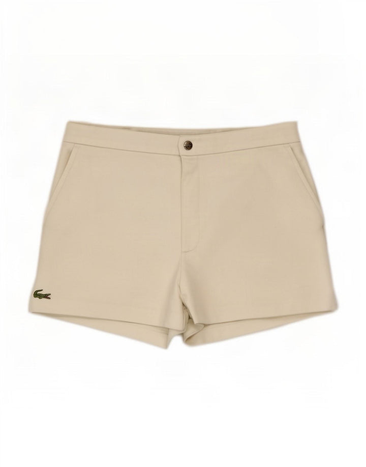 Shorts masculinos Lacoste tamanho 4 médio W30 poliéster branco