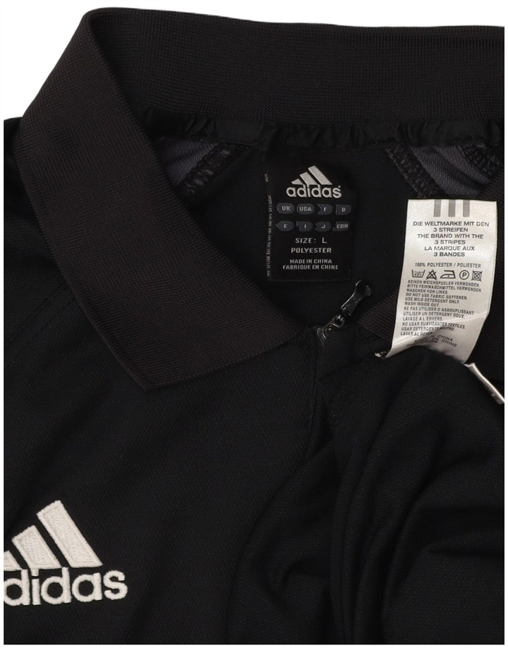 Camisa Polo Adidas Climalite Masculina Grande Poliéster Preto