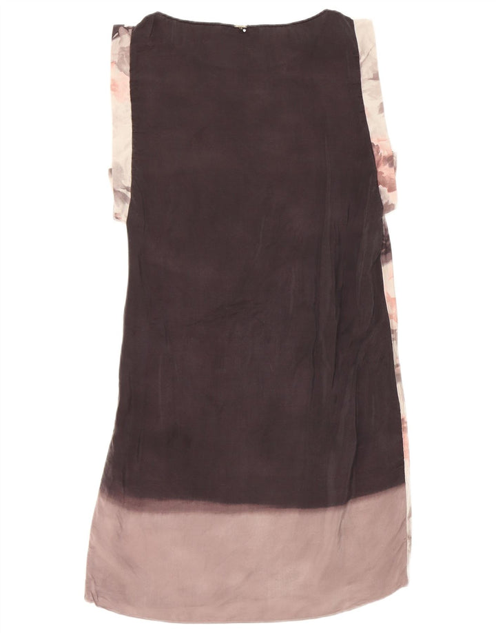 Liu Jo Vestido feminino sem mangas IT 42 cinza médio floral